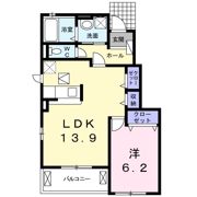プランドール東赤石 Bの間取り画像