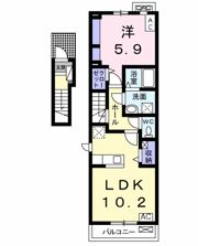 茜ハイツの間取り画像