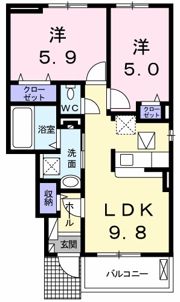 メゾンKMの間取り画像