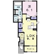 グランテージ西出水NORTHの間取り画像