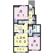 グランテージ西出水SOUTHの間取り画像