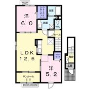 メープル秋葉 Ⅰの間取り画像