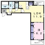 ヴァレンティア若江本町の間取り画像