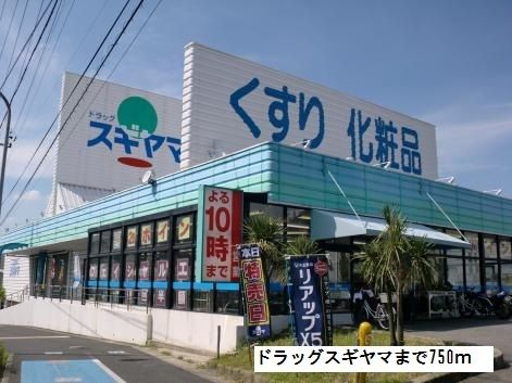 近くのドラッグスギヤマまで750m（徒歩10分）