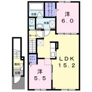 ベル・カルム桔梗 Ⅱの間取り画像