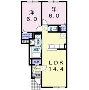 ピアチェーレ明日風 Ⅰの間取り画像