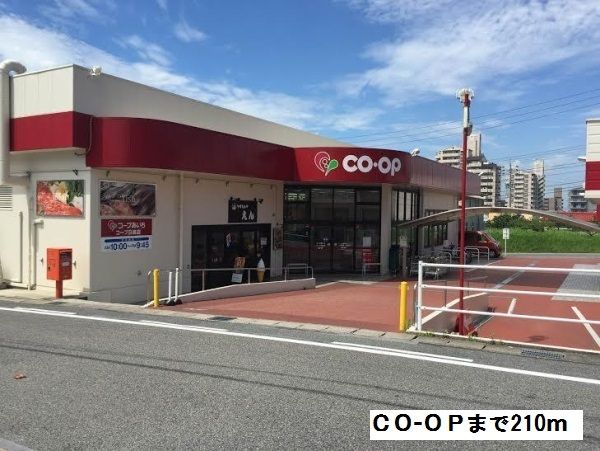 近くのCO-OPまで210m（徒歩3分）