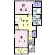 クレセントAの間取り画像