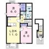 シャルモンテⅡBの間取り画像