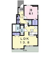 水稜郭 Bの間取り画像