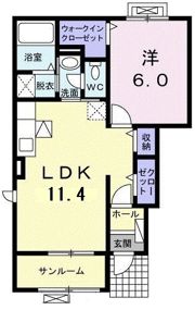 ブラッサム コート Ⅱの間取り画像