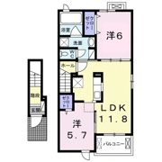 レジデンス リオ Ⅲの間取り画像