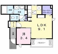 グランディール枝堀Aの間取り画像