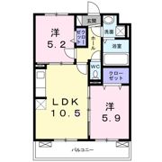 VilaLaughPlaceⅠの間取り画像