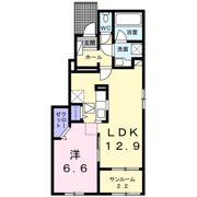 レジデンス 川久保 Aの間取り画像