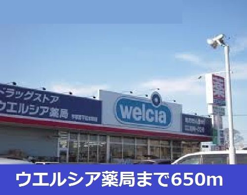 近くのウエルシア薬局まで650m(徒歩9分)