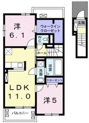 ベルアンジュ別府Ⅰの間取り画像