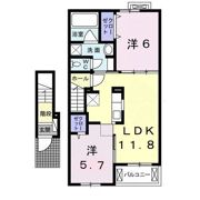 パルティールαの間取り画像