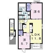 パルティールαの間取り画像