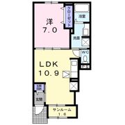 ロワジール Aの間取り画像