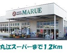 近くの丸江スーパーまで1,200m(徒歩15分)