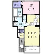 グリーン琥珀近江Ⅱの間取り画像