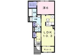 グレイス ブライト Bの間取り画像