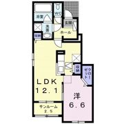 Riverside Aの間取り画像