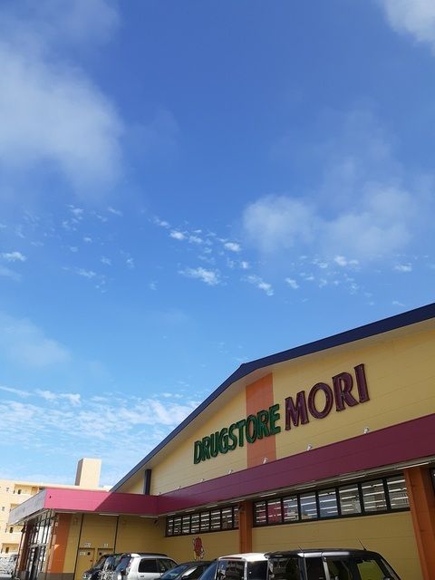 近くのドラッグストアモリ中城店まで720m（徒歩9分）