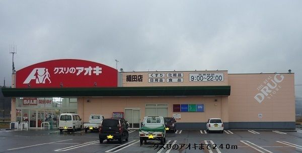 近くのクスリのアオキまで240m（徒歩3分）