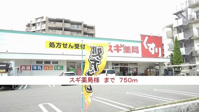 近くのスギ薬局様まで750m（徒歩10分）
