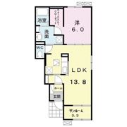 オリオン草深Bの間取り画像