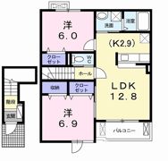 ウィンド ホライズン Bの間取り画像