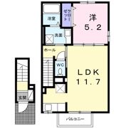 ヴィルゴ Bの間取り画像