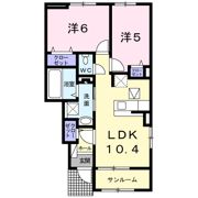 ローズ ガーデン弐番館の間取り画像