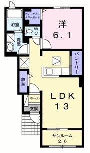 ベル フルールの間取り画像