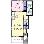 グロース ブルーメ Bの間取り画像