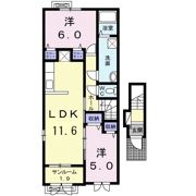 ラ ベレッツア2の間取り画像