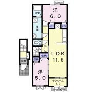 ラ ベレッツア2の間取り画像