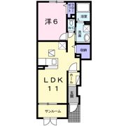ゴールド ルチル Kの間取り画像