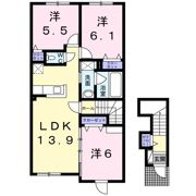 ル・コンフォー 豊岡の間取り画像