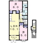 ベルヴィル Bの間取り画像