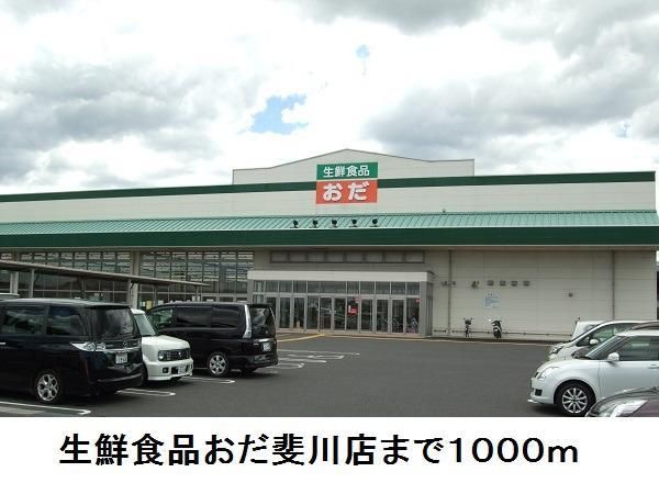 近くの生鮮食品おだ斐川店まで1,000m(徒歩13分)