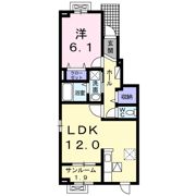 カーサ・コルーテ瓜生 Ⅱの間取り画像