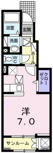 ヴェルドゥーラ Cの間取り画像