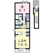 ミルト膳所 Dの間取り画像