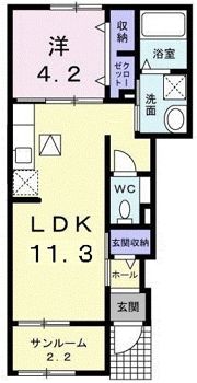 ジェントリー東根Cの間取り画像