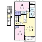 Urara WestⅡの間取り画像