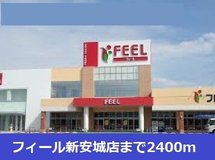 近くのフィール新安城店まで2,400m（徒歩30分）