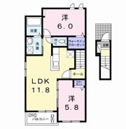 プランドールⅡAの間取り画像